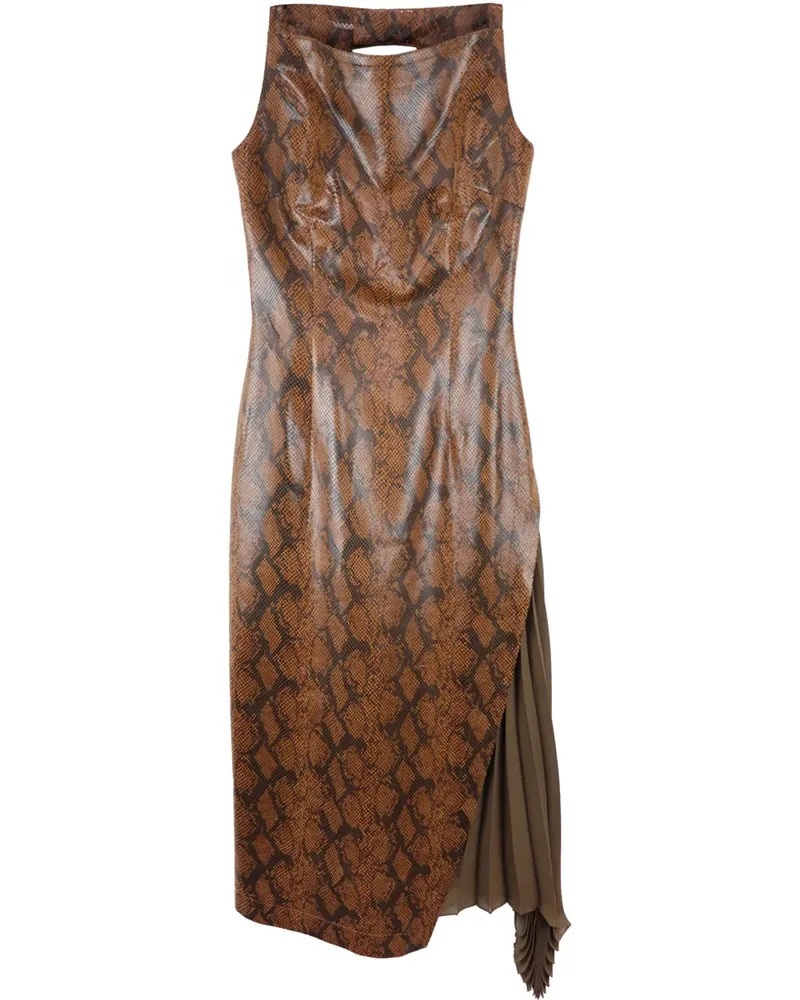 Rokh Kleid mit Falten - Braun Braun