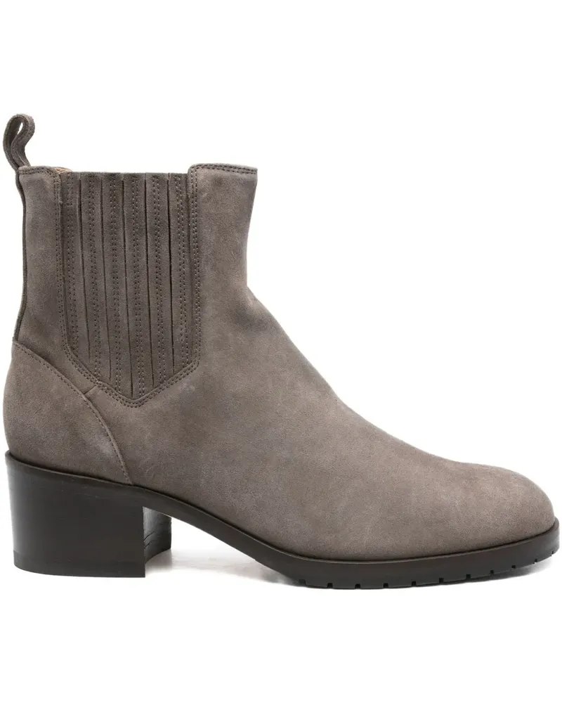 Doucal´s Wildlederstiefel mit elastischen Einsätzen 50mm - Grau Grau