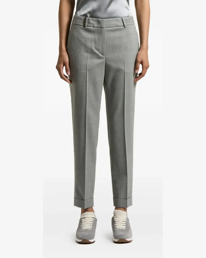 Peserico Hose mit Kettendetail - Grau Grau
