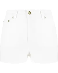 Twin-Set Jeans-Shorts mit Logo-Stickerei Weiß