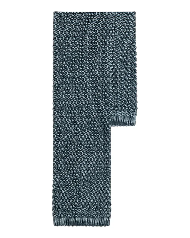 Ralph Lauren Gestrickte Seidenkrawatte - Blau Blau