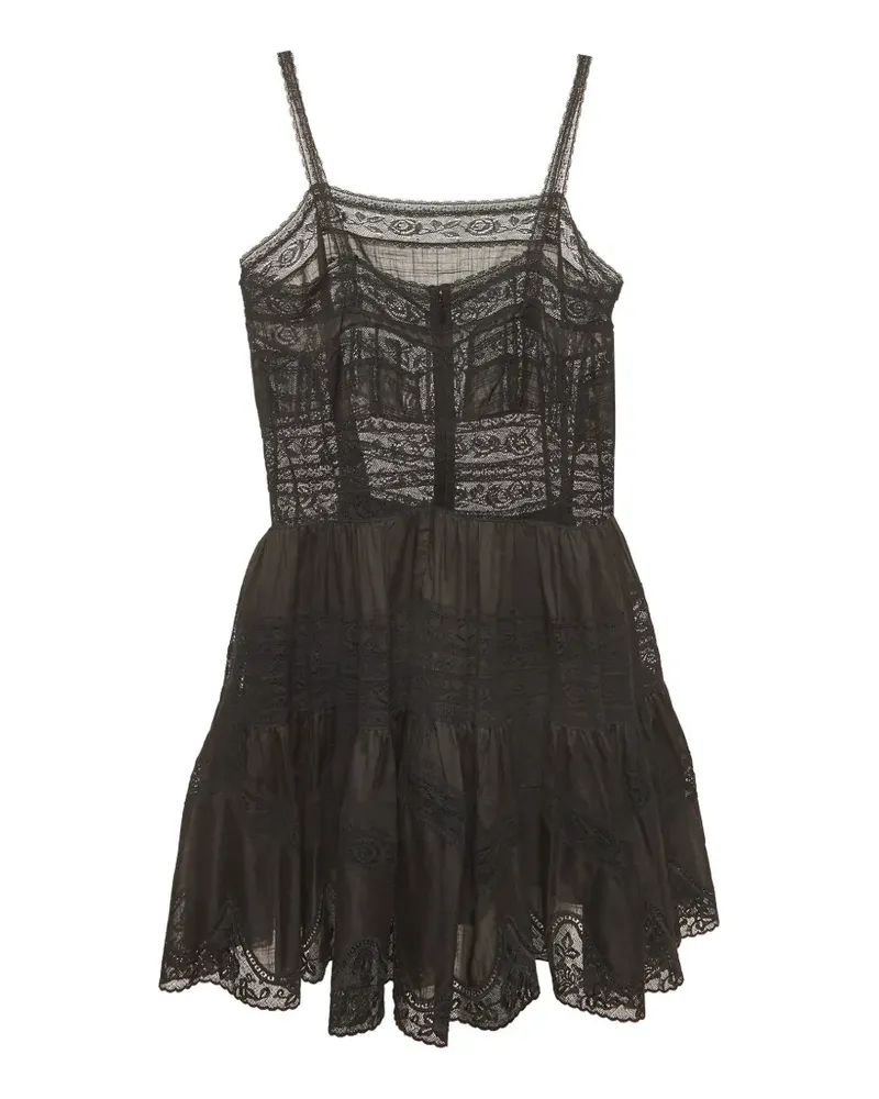 Zimmermann Halliday lace ruffled mini dress - Schwarz Schwarz