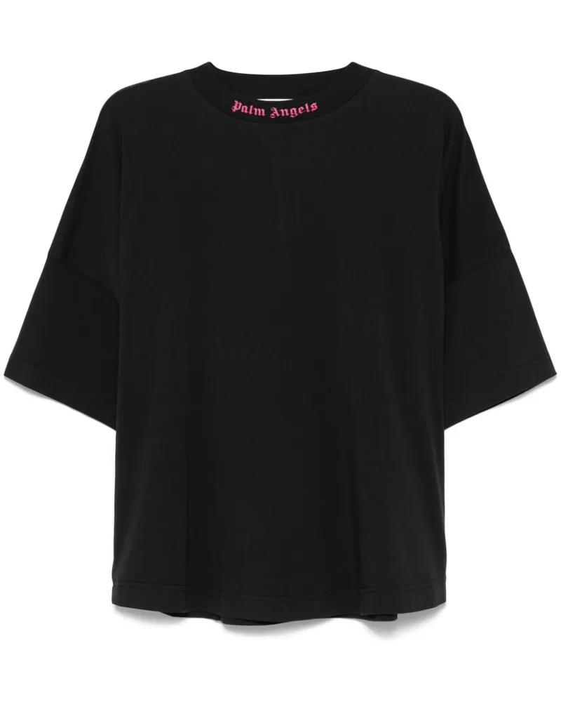 Palm Angels T-Shirt mit Logo-Print - Schwarz Schwarz