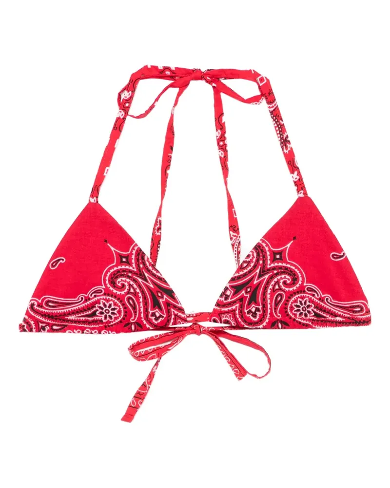 RE/DONE Oberteil mit Paisley-Print - Rot Rot