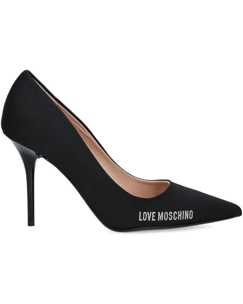 Moschino Pumps mit Logo-Print - Schwarz Schwarz