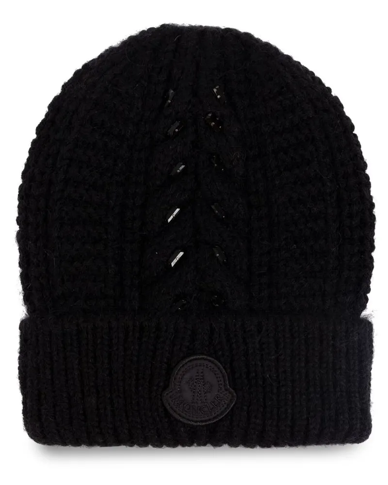 Moncler Mütze mit Stickerei - Schwarz Schwarz