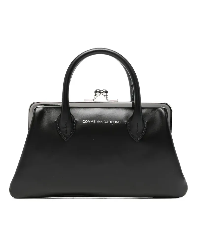 Comme des Garçons logo-print kiss-lock wallet - Schwarz Schwarz