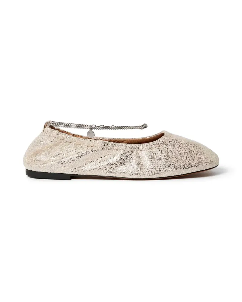 Stella McCartney chain-detail ballet flats - Gold Gold