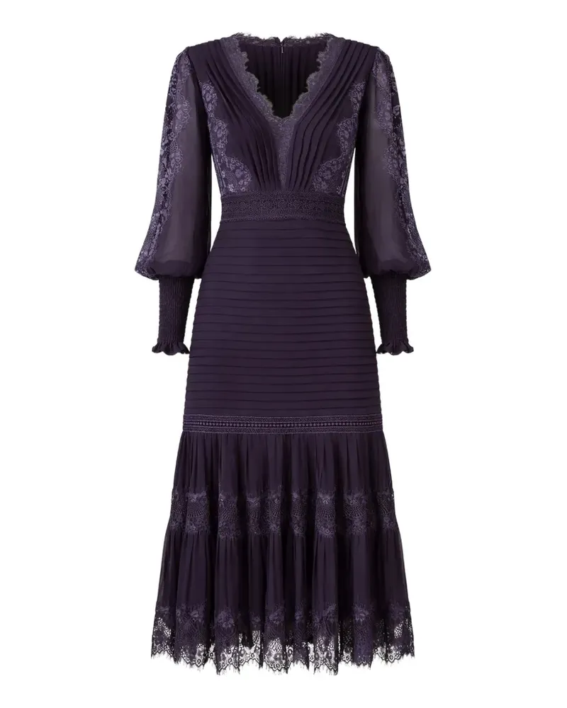 Tadashi Shoji Nyssa lace pleated midi dress - Violett Violett