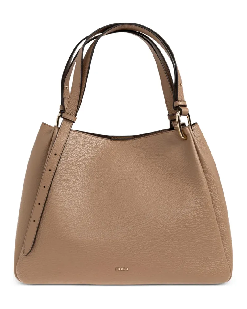 Furla Nuvola leather tote bag - Braun Braun