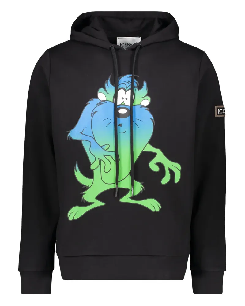 Iceberg Hoodie mit grafischem Print - Schwarz Schwarz