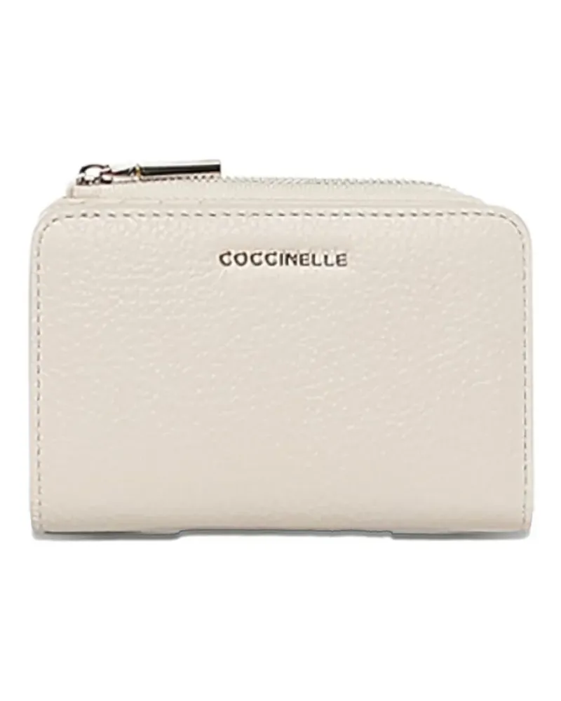 Coccinelle small zip leather wallet - Weiß Weiß
