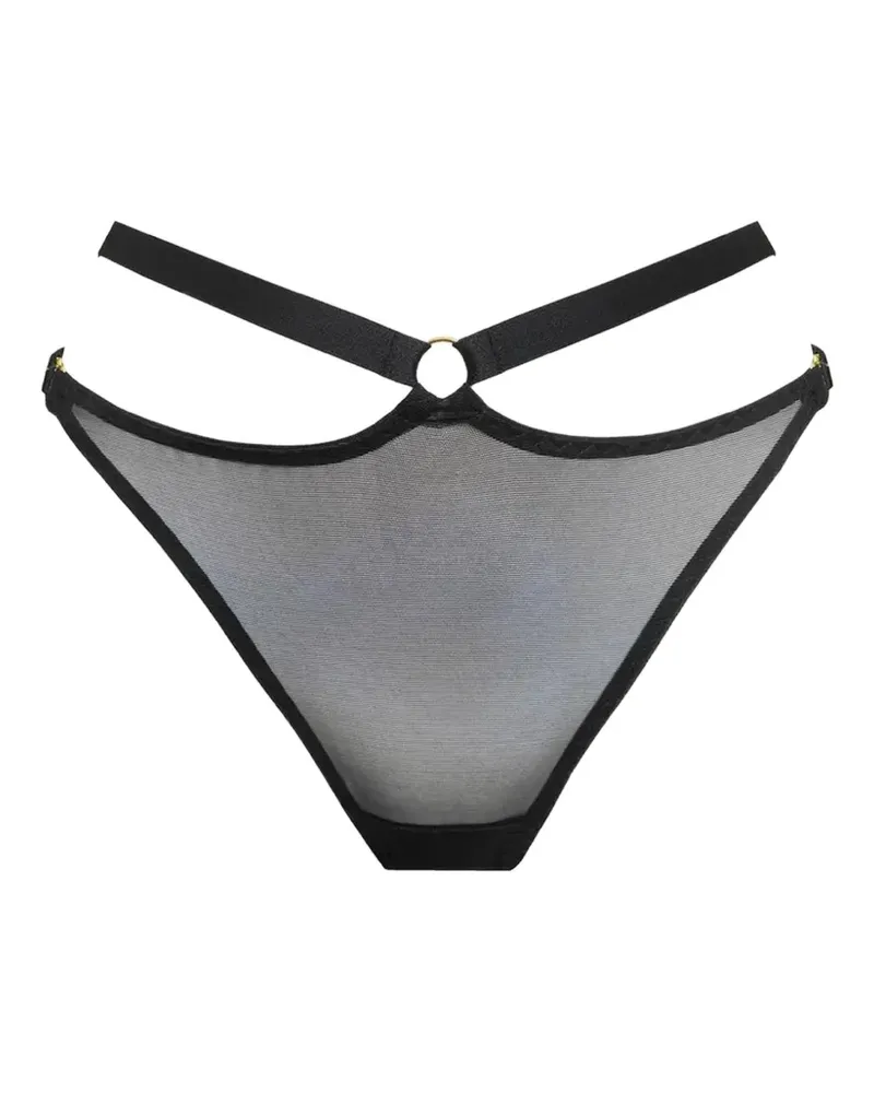 Bordelle Signature Mesh-Tanga - Schwarz Schwarz