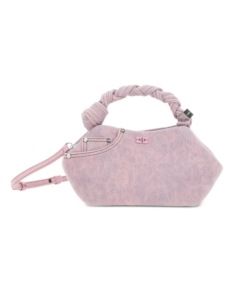 Ganni mini Bou denim tote bag - Rosa Rosa