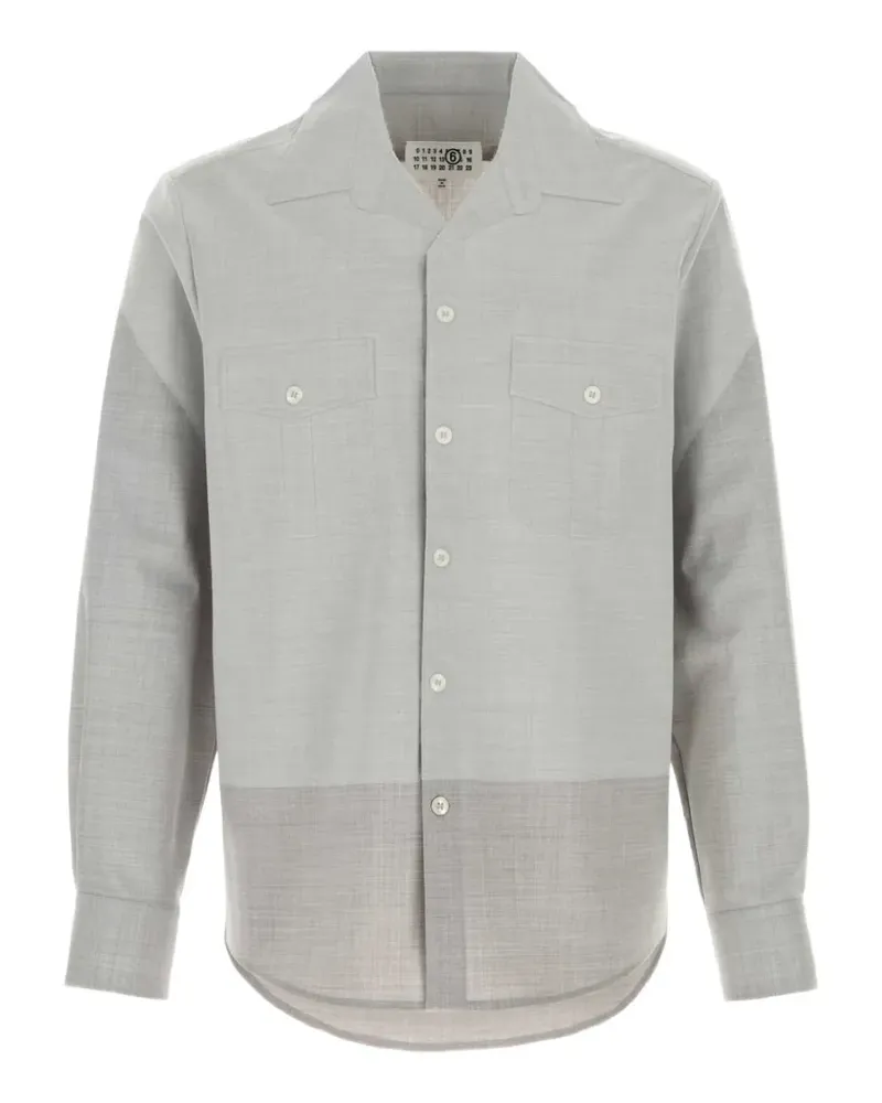 Maison Margiela panelled long-sleeve shirt - Grau Grau
