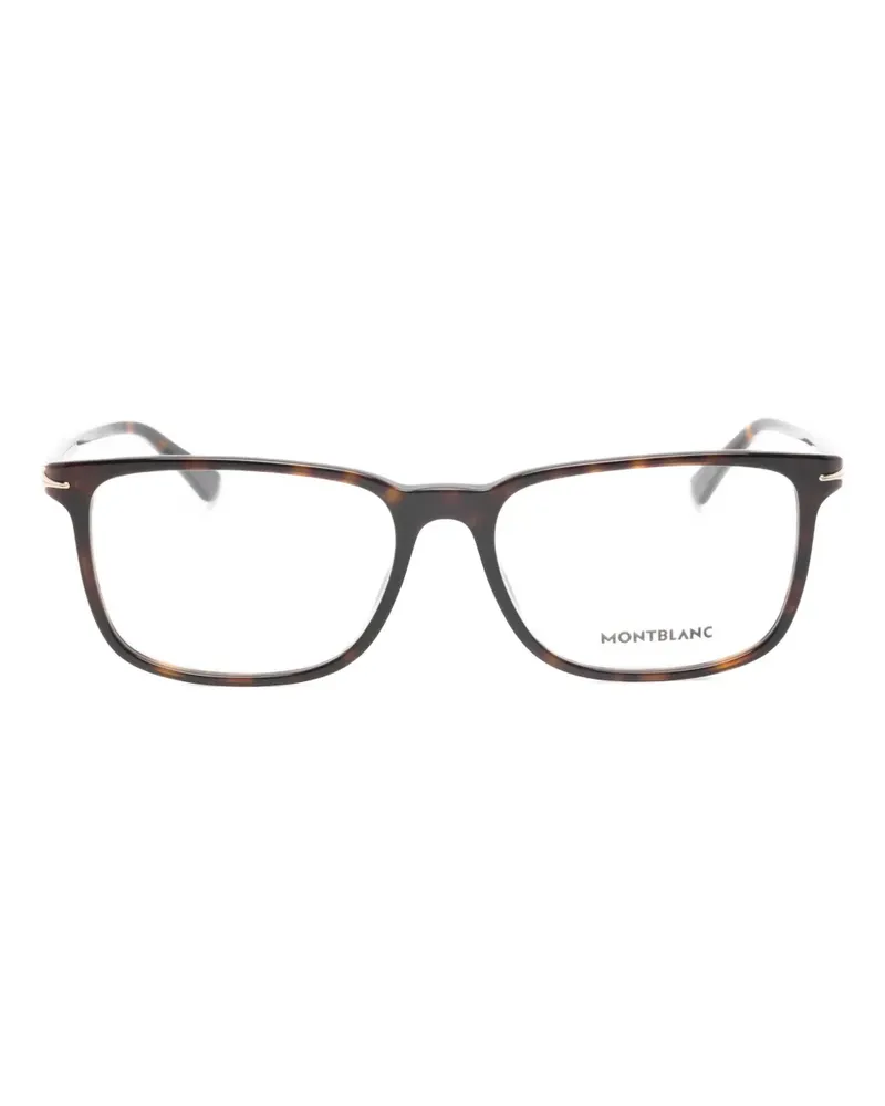 Montblanc Brille mit eckigem Gestell - Braun Braun