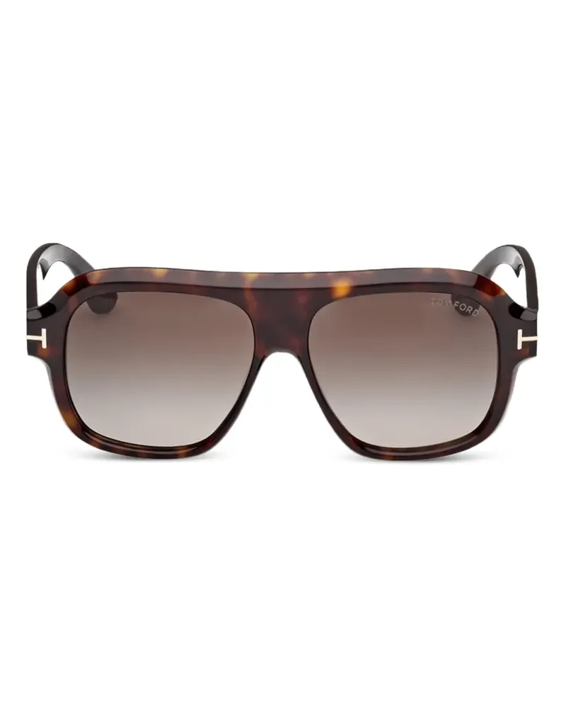 Tom Ford Eckige Rhonda Sonnenbrille - Braun Braun