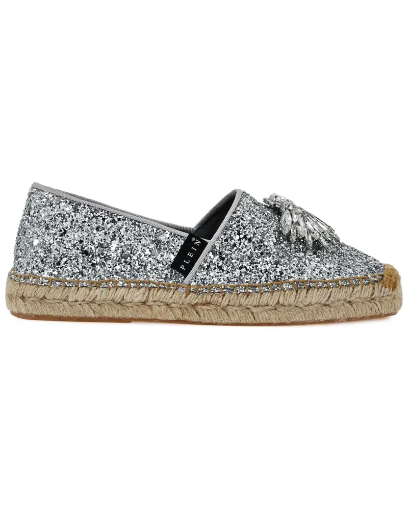 Philipp Plein Espadrilles mit Kristallen - Silber Silber