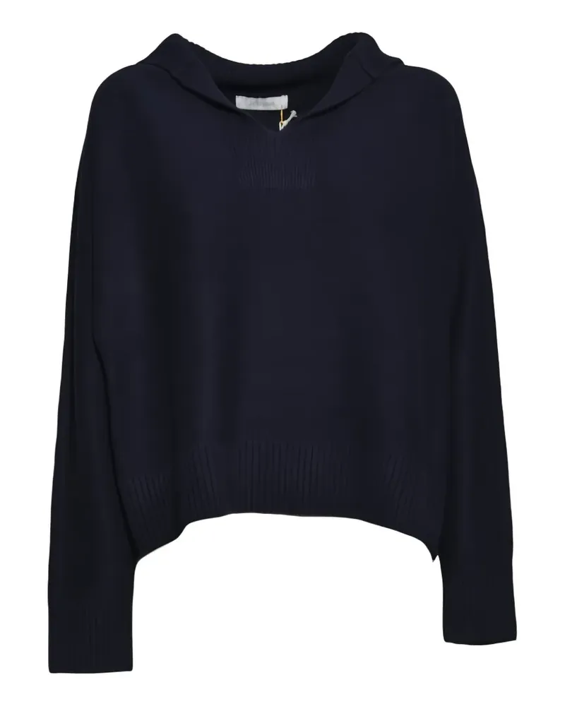 JcSophie ribbed-knit collar sweater - Blau Blau