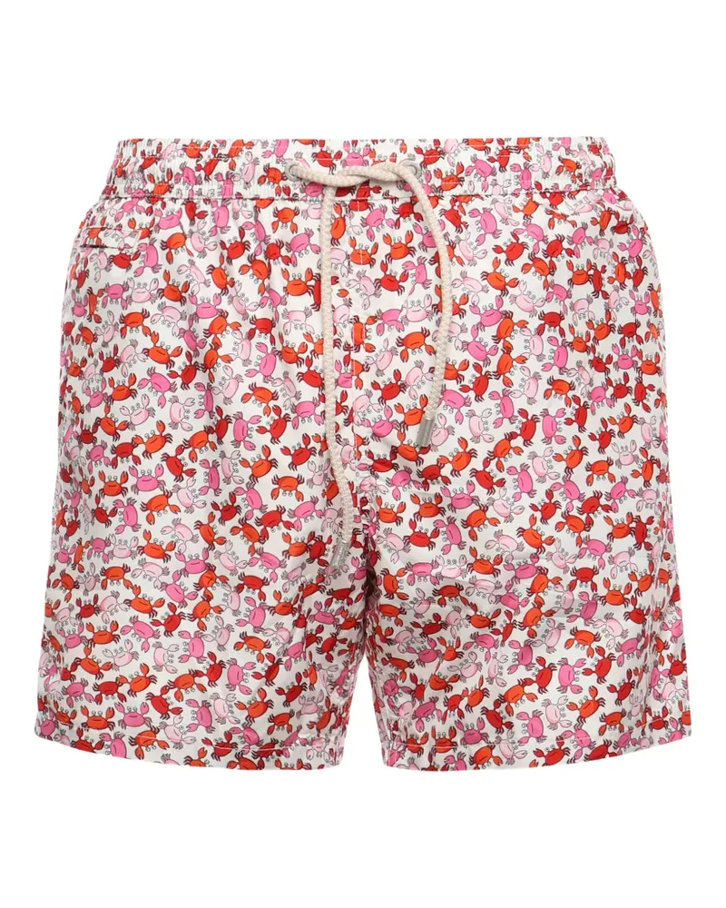 MC2 Saint Barth drawstring crab-print swim shorts - Weiß Weiß