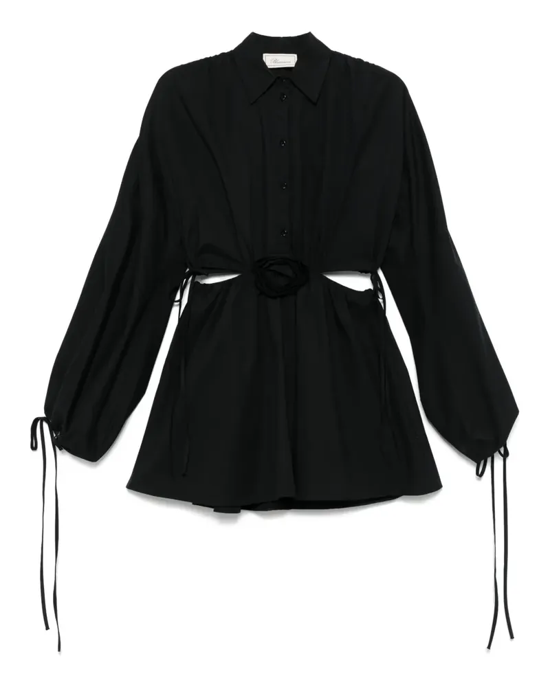 Blumarine Minikleid mit Blumenapplikation - Schwarz Schwarz
