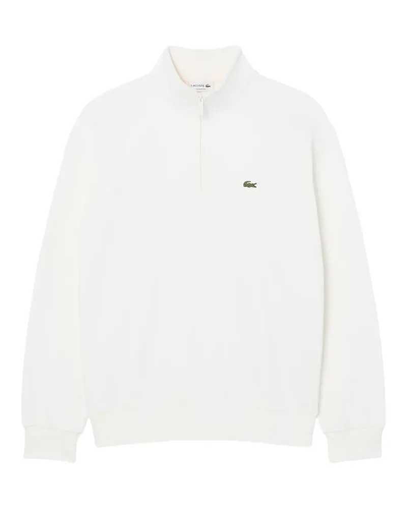 Lacoste logo-patch half-zip sweatshirt - Weiß Weiß