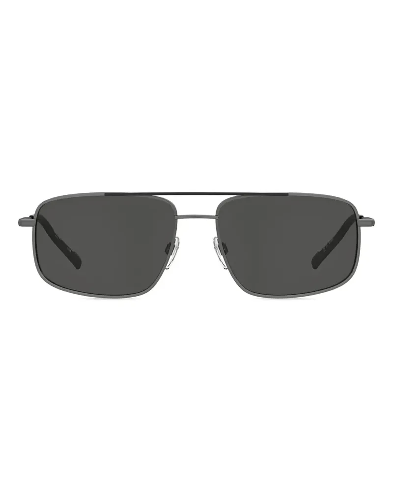 Pierre Cardin Sonnenbrille mit eckigem Gestell - Silber Silber