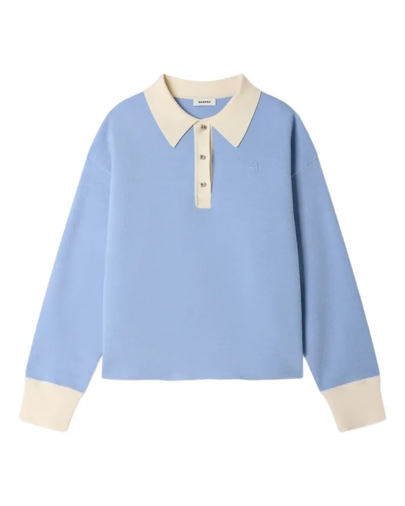 Sandro Poloshirt mit Poloshirtkragen - Blau Blau