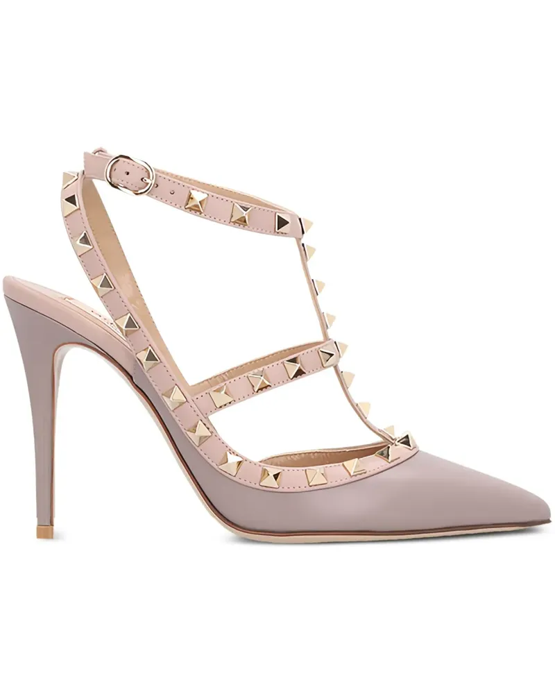 Valentino Garavani Rockstud Sandalen mit T-Riemen 100mm - Violett Violett