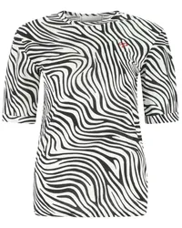 Philosophy Di Lorenzo Serafini T-Shirt mit Zebra-Print Schwarz