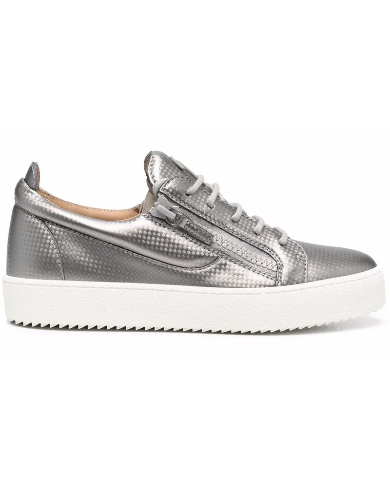 Giuseppe Zanotti Sneakers im Metallic-Look - Silber Silber