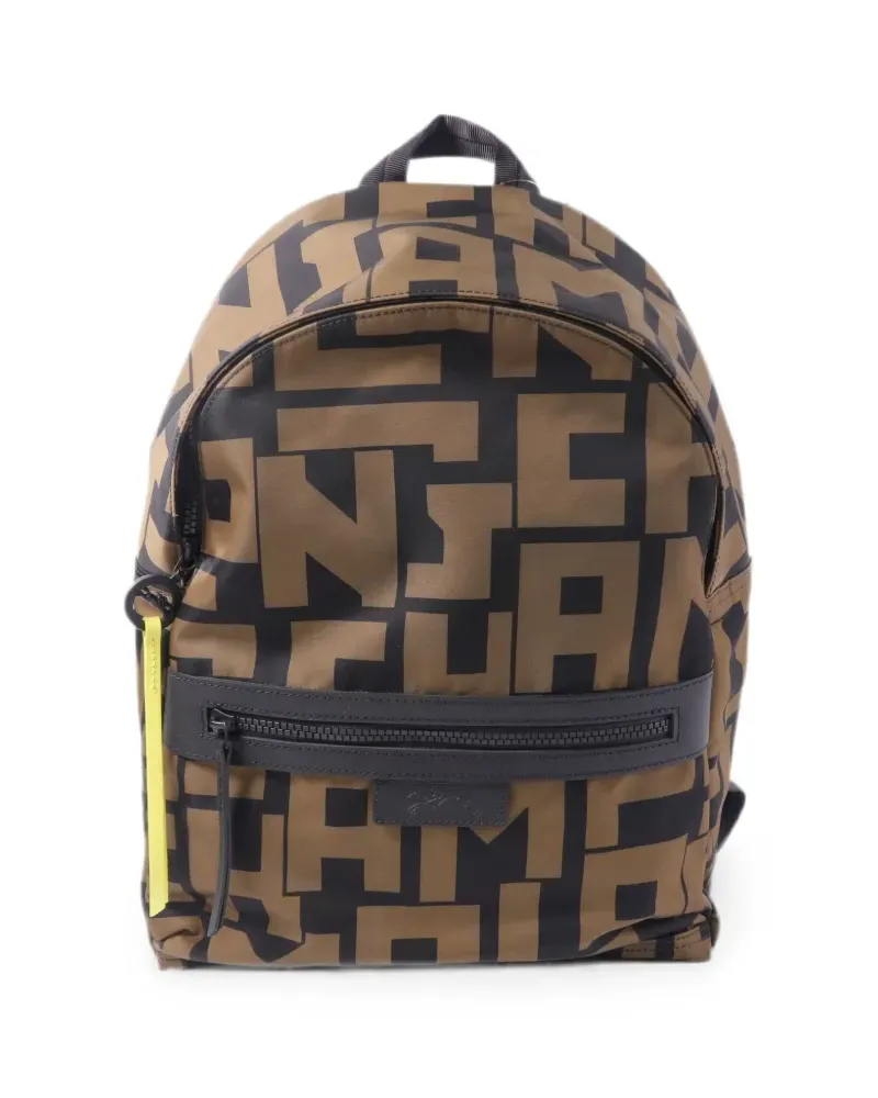 Longchamp logo-print backpack - Braun Braun