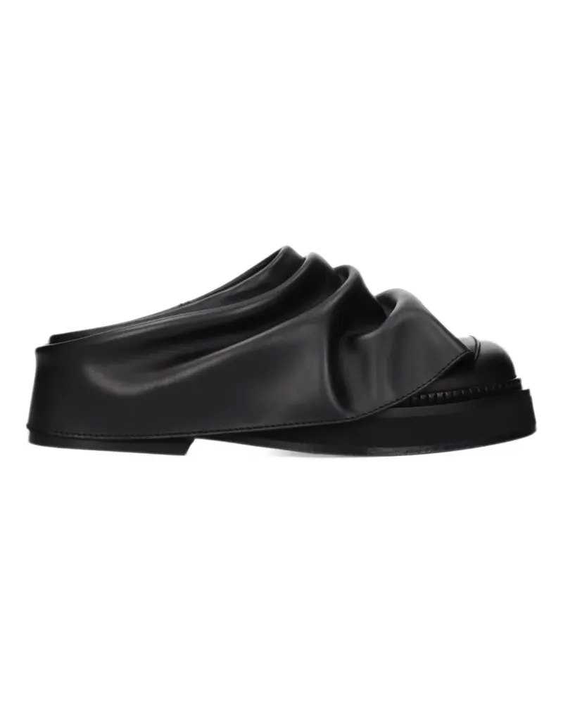 ATTICO Drapierte Mules - Schwarz Schwarz