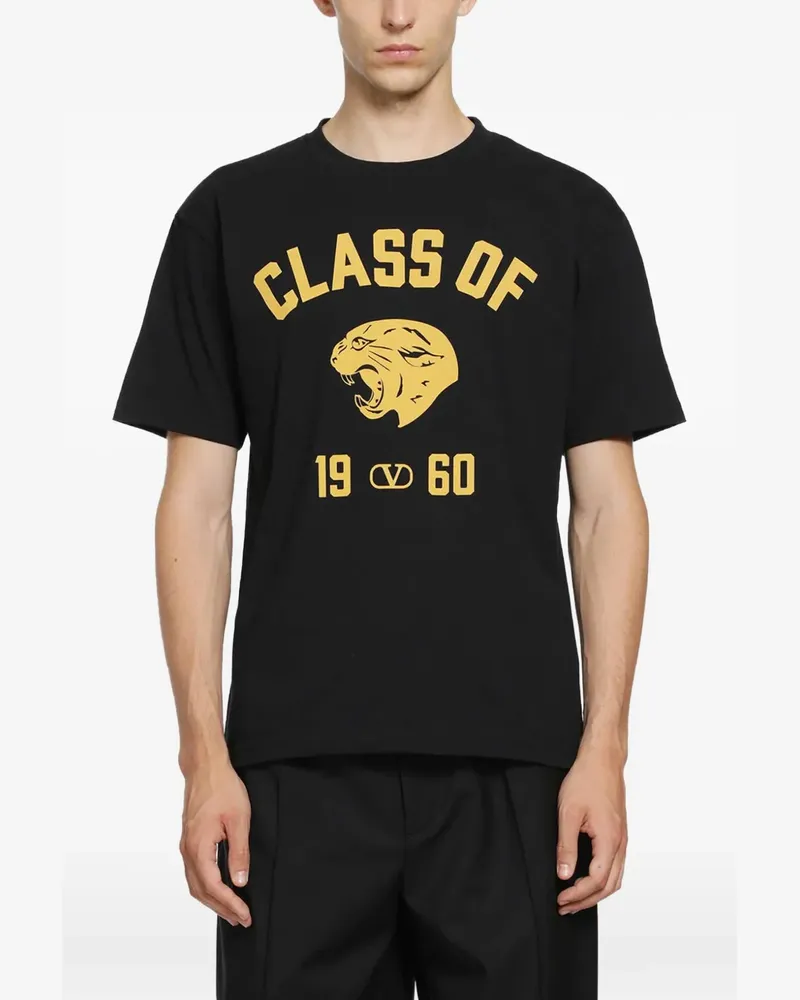 Valentino Garavani T-Shirt mit Panther-Print - Schwarz Schwarz