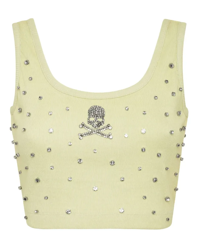 Philipp Plein Cropped-Oberteil mit Strass - Grün Grün