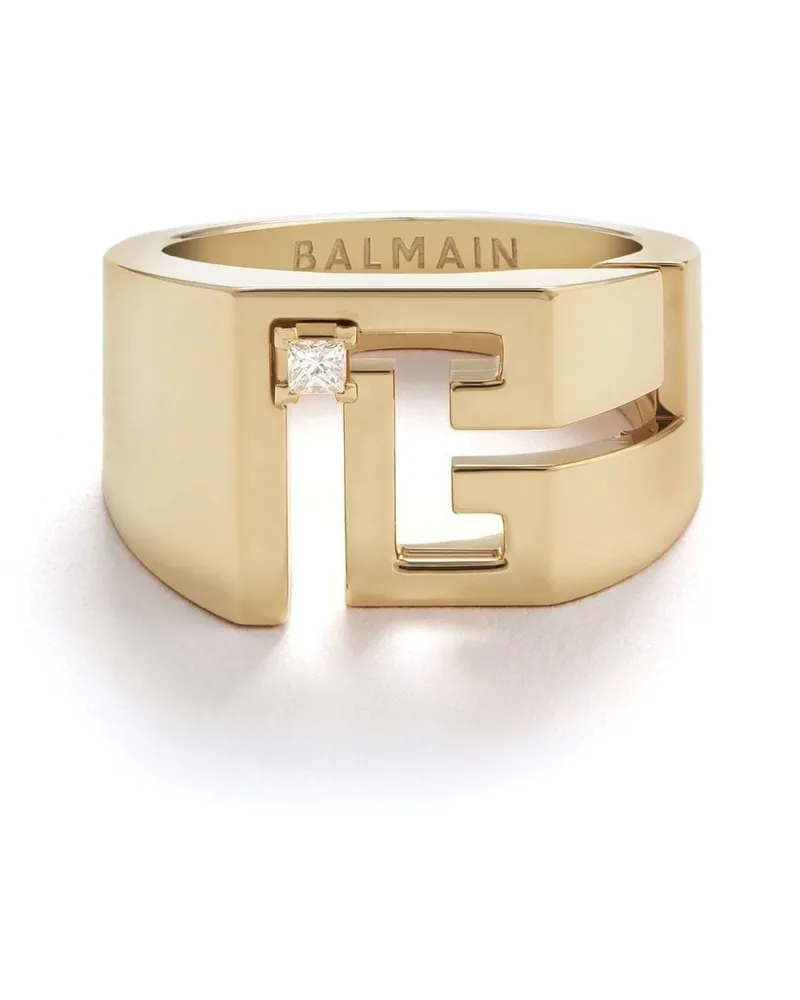 Balmain 18kt Labyrinth PB Gelbgoldring mit Diamanten Gold