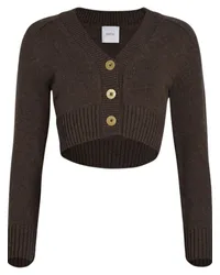 Patou Klassischer Cropped-Cardigan Braun