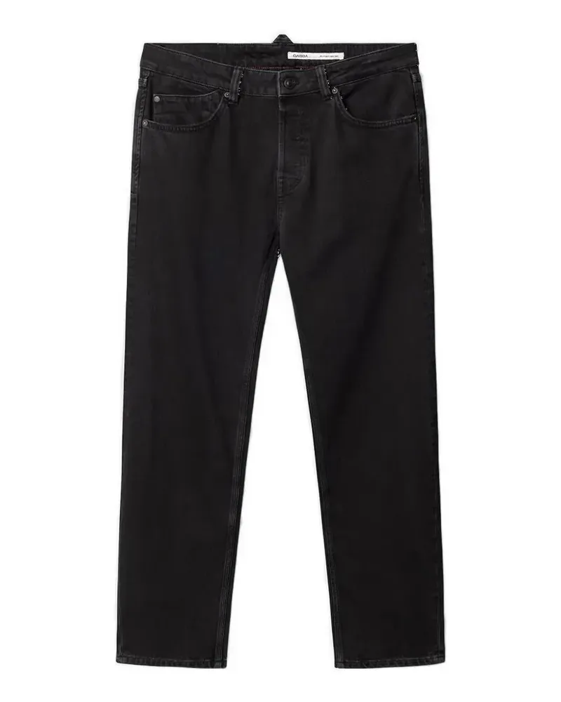 GABBA GABcarl logo-patch jeans - Schwarz Schwarz