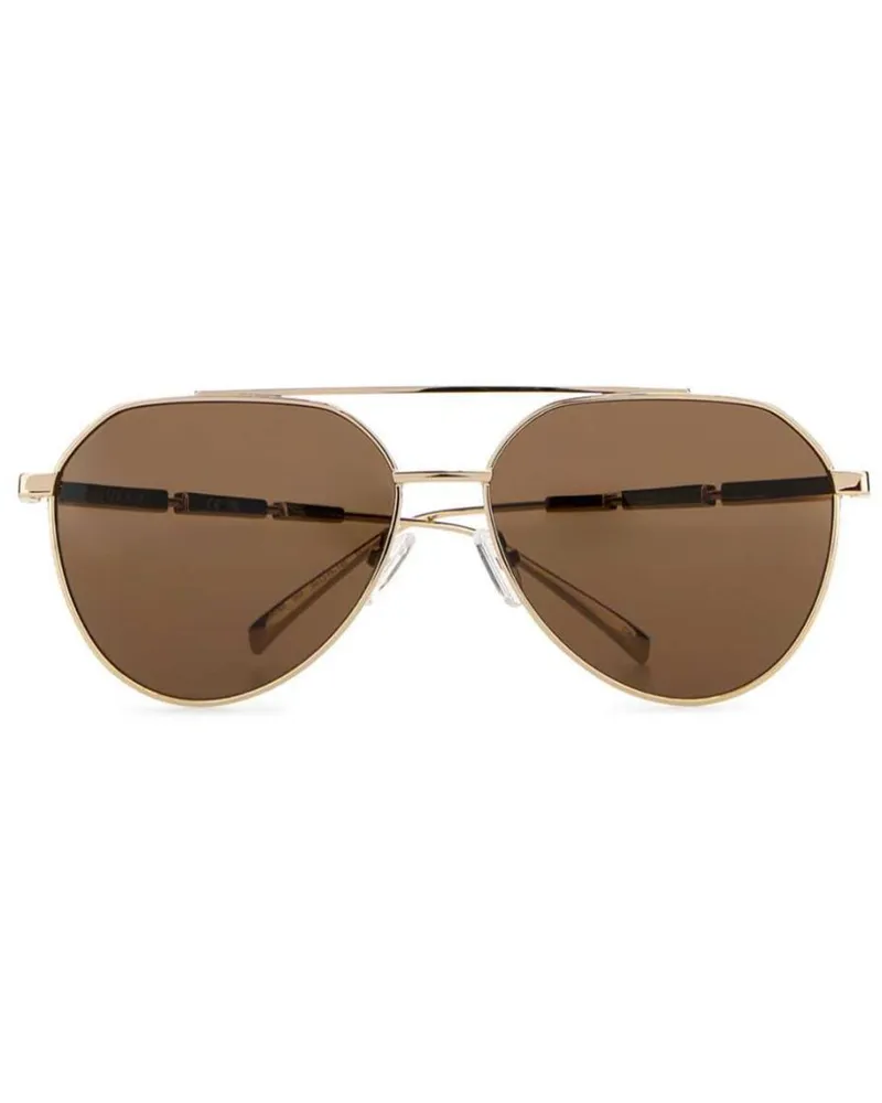 Alexander McQueen Pilotenbrille Gold