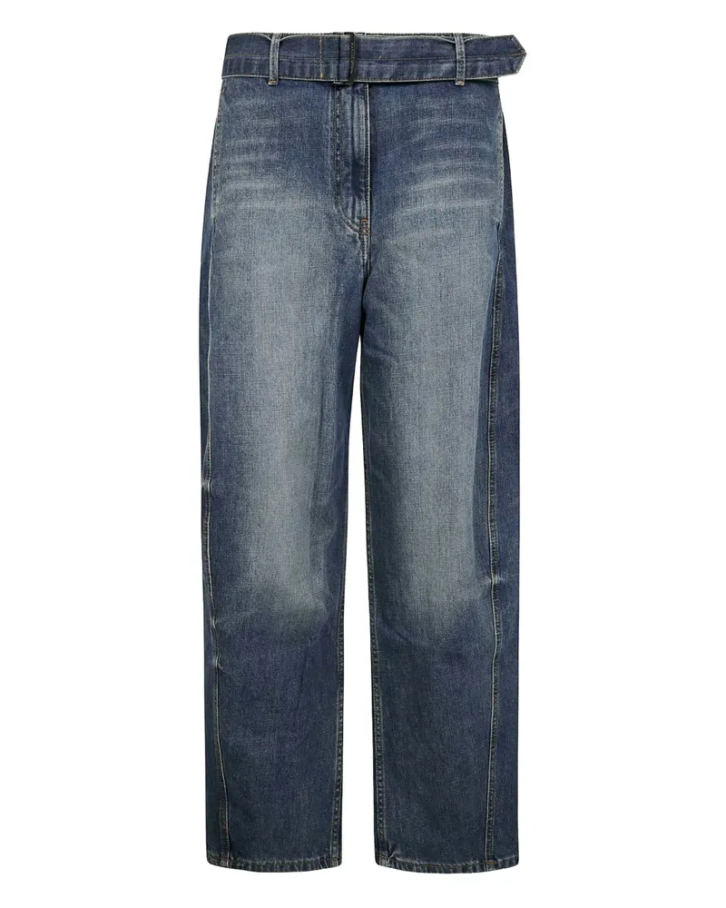 Magda Butrym Weite Jeans mit Gürtel - Blau Blau