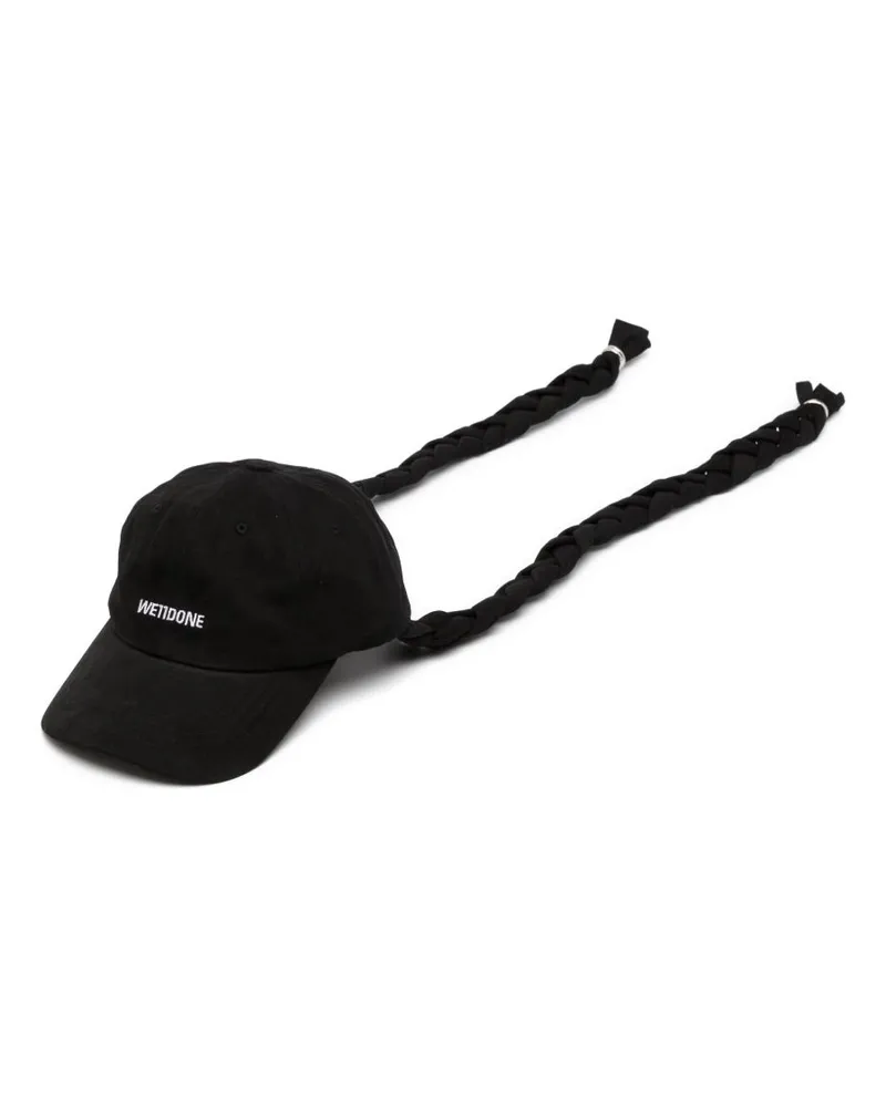 WE 11 DONE Baseballkappe mit Logo-Stickerei - Schwarz Schwarz