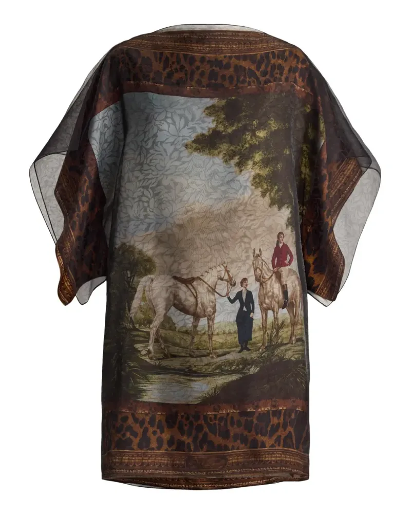 Ralph Lauren Orianne Minikleid mit Leopardenmuster - Braun Braun