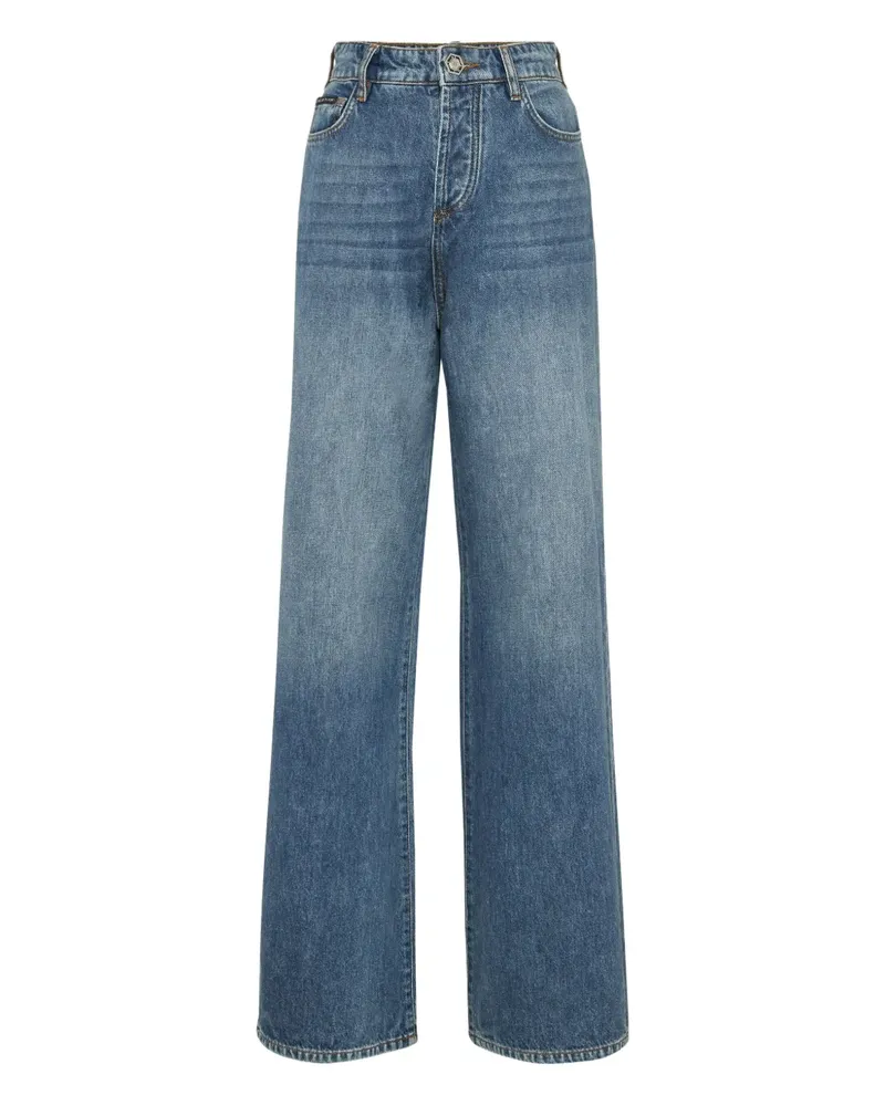 Philipp Plein Jeans mit Logo-Stickerei - Blau Blau