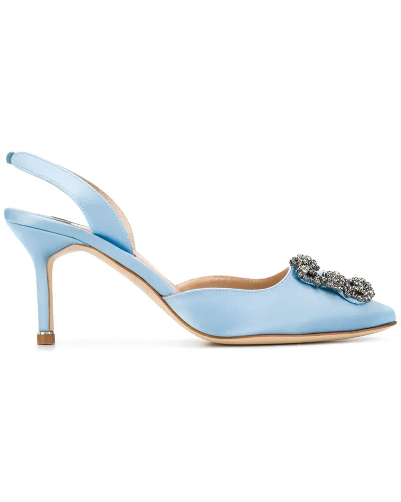 Manolo Blahnik Verzierte Slingback-Pumps - Blau Blau