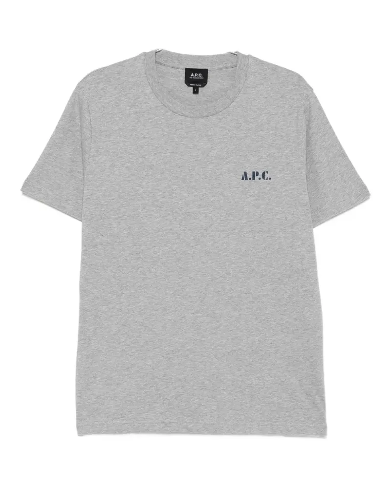 A.P.C. logo-print T-shirt - Grau Grau