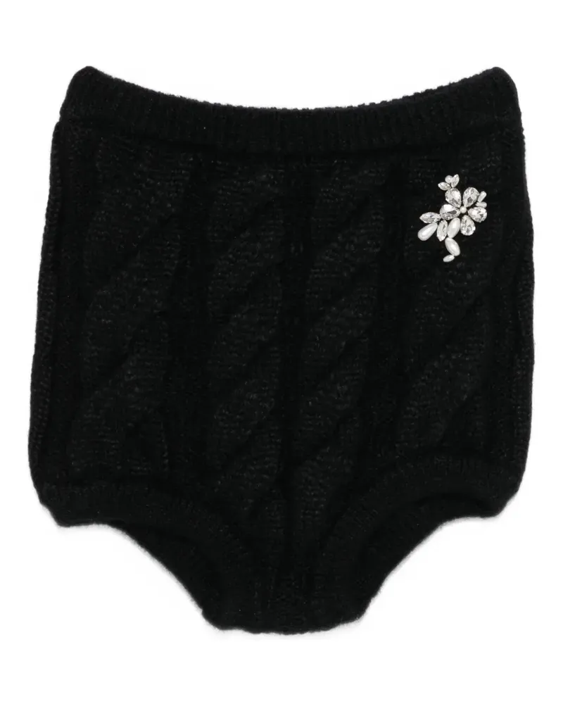 Simone Rocha Verzierte Shorts - Schwarz Schwarz