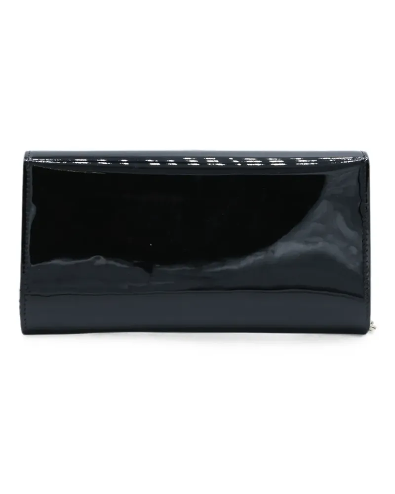 Jimmy Choo Emmie black patent-leather clutch bag - Schwarz Schwarz