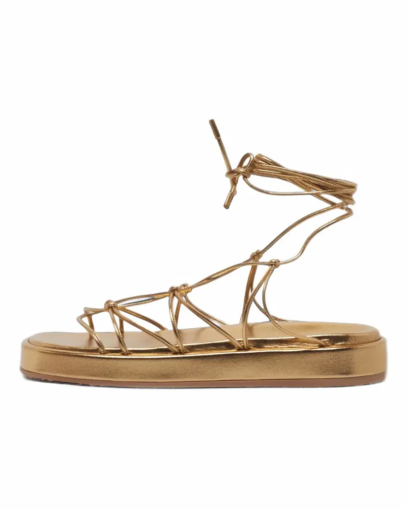 Gianvito Rossi Hebe knotted platform sandals - Gold Gold
