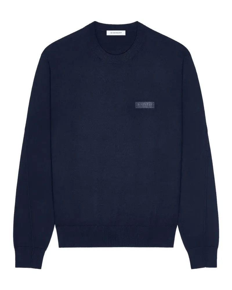 Givenchy Pullover aus Wolle mit  Paris-Ripsband - Blau Blau