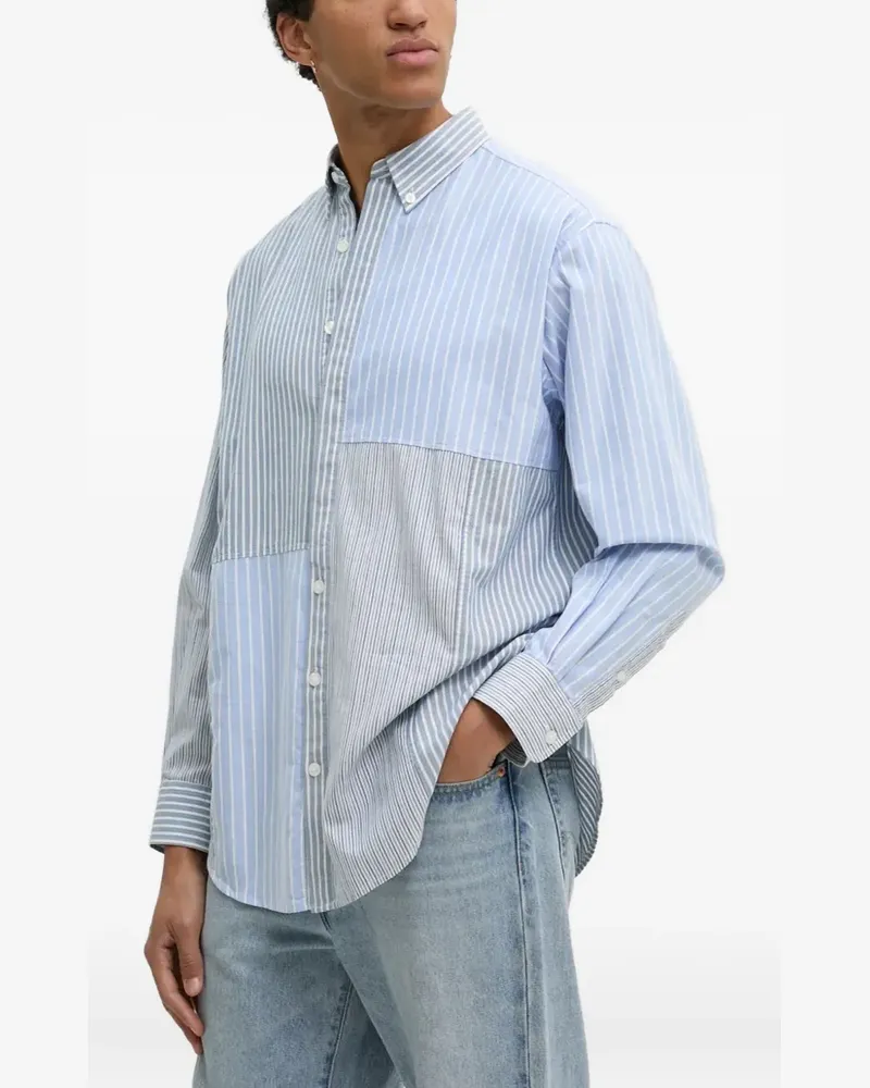 Desigual Hemd mit gestreiften Einsätzen - Blau Blau